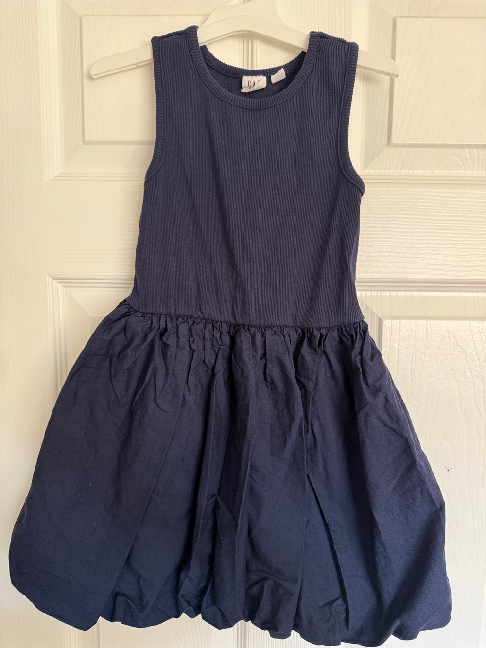 Gap kids size small Sleeveless Navy Knit-Bodice Gathered Skirt Dress for Girls